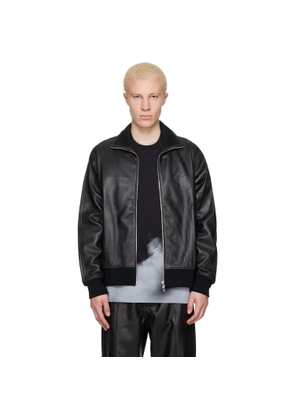 adidas Originals Black A-Type Firebird TT Leather Jacket