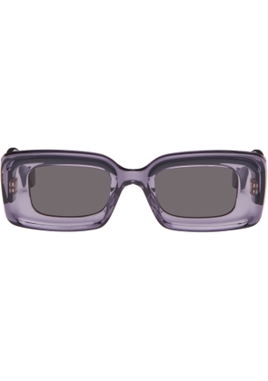 LOEWE Purple Rectangular Sunglasses