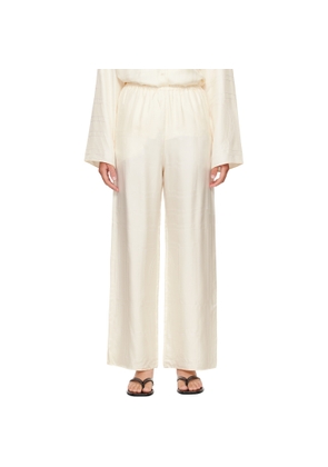TOTEME Off-White Monogram Silk PJ Lounge Pants