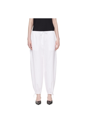 TOTEME White Drawstring Cotton Trousers