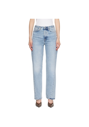 TOTEME Blue Twisted Seam Full Length Jeans