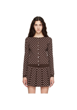 Sandy Liang Brown Fable Cardigan