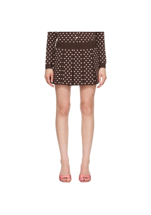 Sandy Liang Brown Ermine Miniskirt