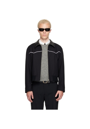 Ernest W. Baker Black Western Harrington Jacket