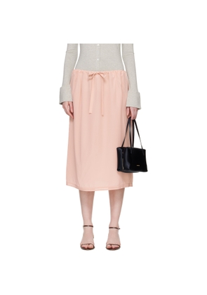 TOTEME Pink Fluid Silk Midi Skirt