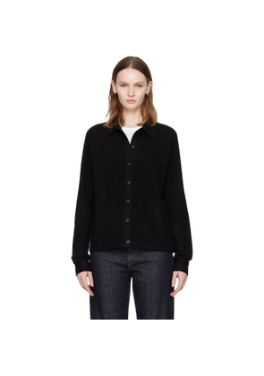 TOTEME Black Raglan-Sleeve Cashmere Cardigan
