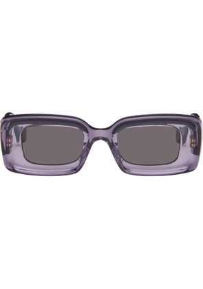 LOEWE Purple Rectangular Sunglasses
