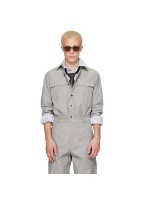 Bottega Veneta Gray Cotton Shirt