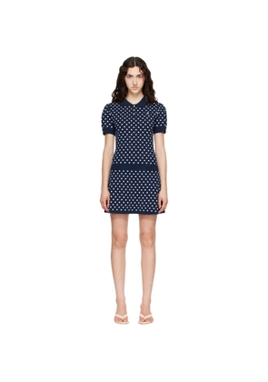 Sandy Liang Navy Tumi Sweater Minidress