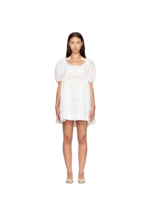 Sandy Liang White Hugo Midi Dress