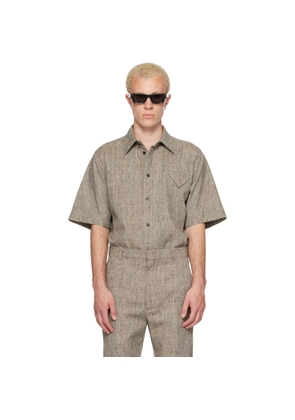 Bottega Veneta Taupe Fleck Viscose Shirt