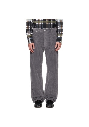 Bottega Veneta Gray Cotton Corduroy Trousers