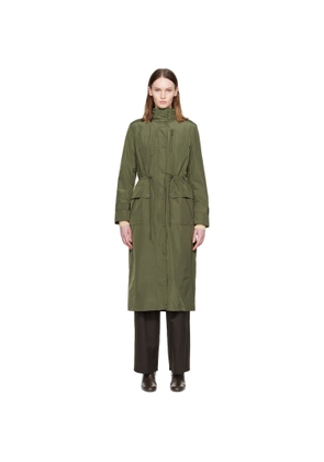 MACKAGE Khaki Magdelena Maxi-Length Rain Jacket