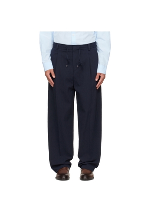 Hugo Navy Modern-Fit Trousers
