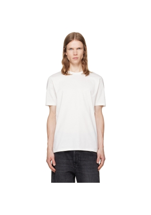 Hugo Off-White Mercerised Cotton Slim-Fit T-shirt