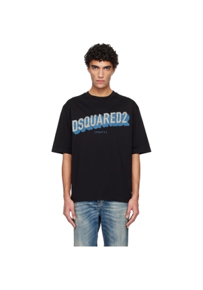 Dsquared2 Black 3D Logo Loose Fit T-shirt