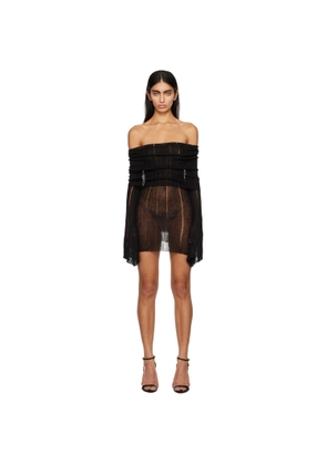Aya Muse SSENSE Exclusive Black Ele Minidress