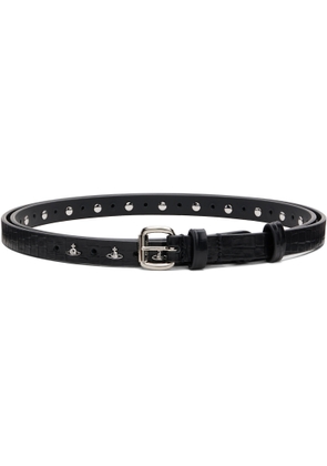 Vivienne Westwood Black Mini Alex Orb Stud Belt