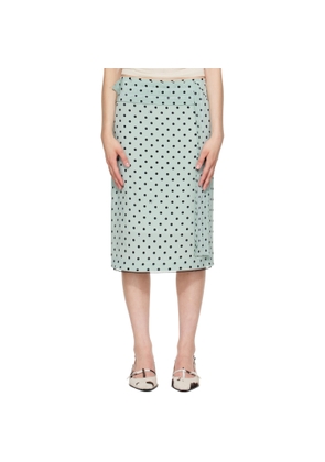 Marni Green Polka Dots Midi Skirt