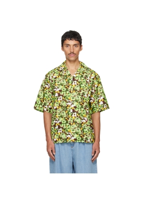 Marni Green Pop Flowers Print Shirt