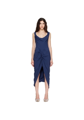 Vivienne Westwood Navy Panther Midi Dress
