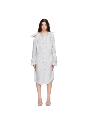 Vivienne Westwood Gray Drunken Shirt Midi Dress