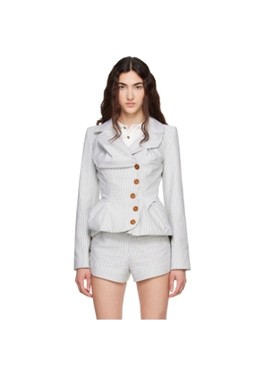 Vivienne Westwood Gray Drunken Tailored Blazer
