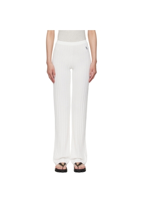 Sporty & Rich Off-White 'SRC' Ribbed Lounge Pants