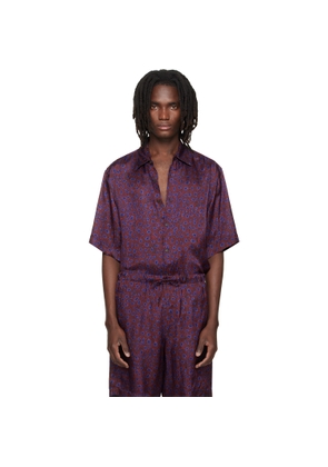 Dries Van Noten Red & Purple Button-Down Shirt