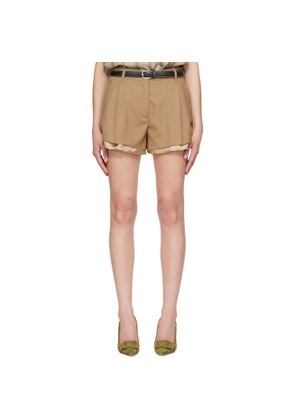 Marni Tan Virgin Wool Shorts
