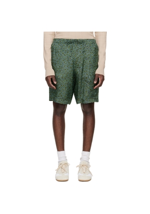 Dries Van Noten Green Viscose Shorts