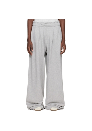 Dries Van Noten Gray Pleated Sweatpants