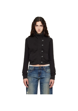 Raimundo Langlois Black Button Front Zip Jacket