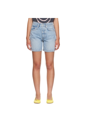 ANINE BING Blue Delaney Denim Shorts