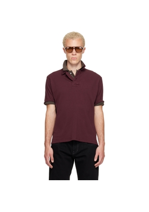 Raimundo Langlois Burgundy Layered Polo