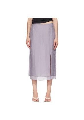rag & bone Purple Suki Organza Midi Skirt
