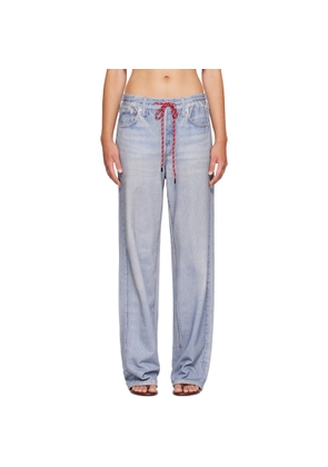 rag & bone Blue Miramar Drawstring Wide-Leg Trousers