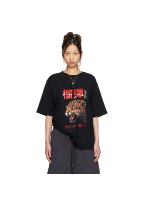 LU'U DAN Black Leopard Graphic T-shirt