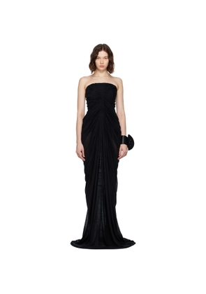 Rick Owens Black Concordians Bustier Unstable Maxi Dress