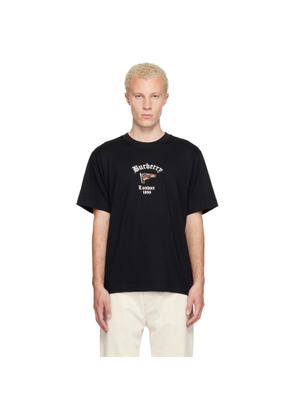 Burberry Black Check Flag Cotton T-shirt