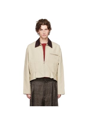 JW Anderson Beige Curved Hem Jacket