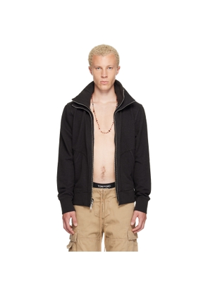 Raimundo Langlois Black Layered Full Zip Sweater