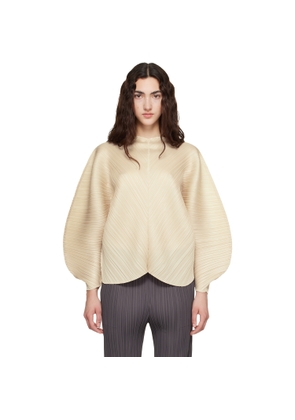 PLEATS PLEASE ISSEY MIYAKE Beige Coast Blouse