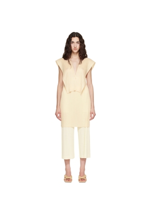 PLEATS PLEASE ISSEY MIYAKE Beige Lucid Pleats Top