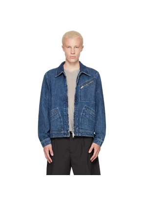 Kenzo Navy Kenzo Paris 'KENZO Signature' Utility Denim Jacket