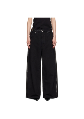 LU'U DAN Black Side Zip Jeans