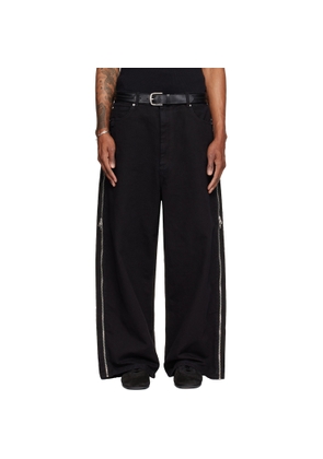LU'U DAN Black Side Zip Jeans