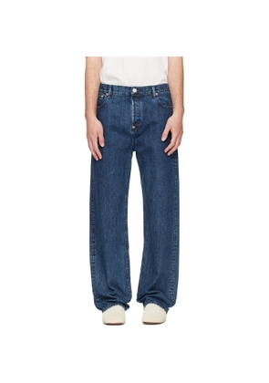 Kenzo Blue Kenzo Paris 'KENZO Signature' Straight Fit Jeans