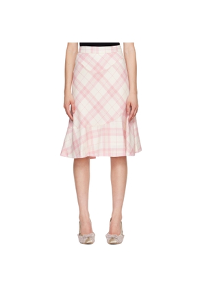 Vivienne Westwood Pink & Off-White Adder Midi Skirt
