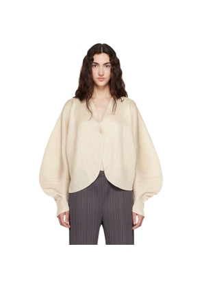 PLEATS PLEASE ISSEY MIYAKE Beige Coast Cardigan